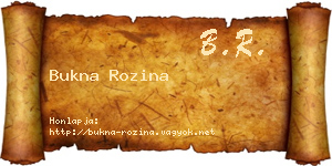 Bukna Rozina névjegykártya